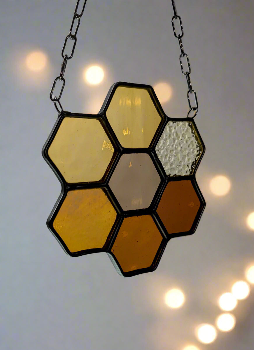 Honeycomb - Stained Glass Suncatcher
