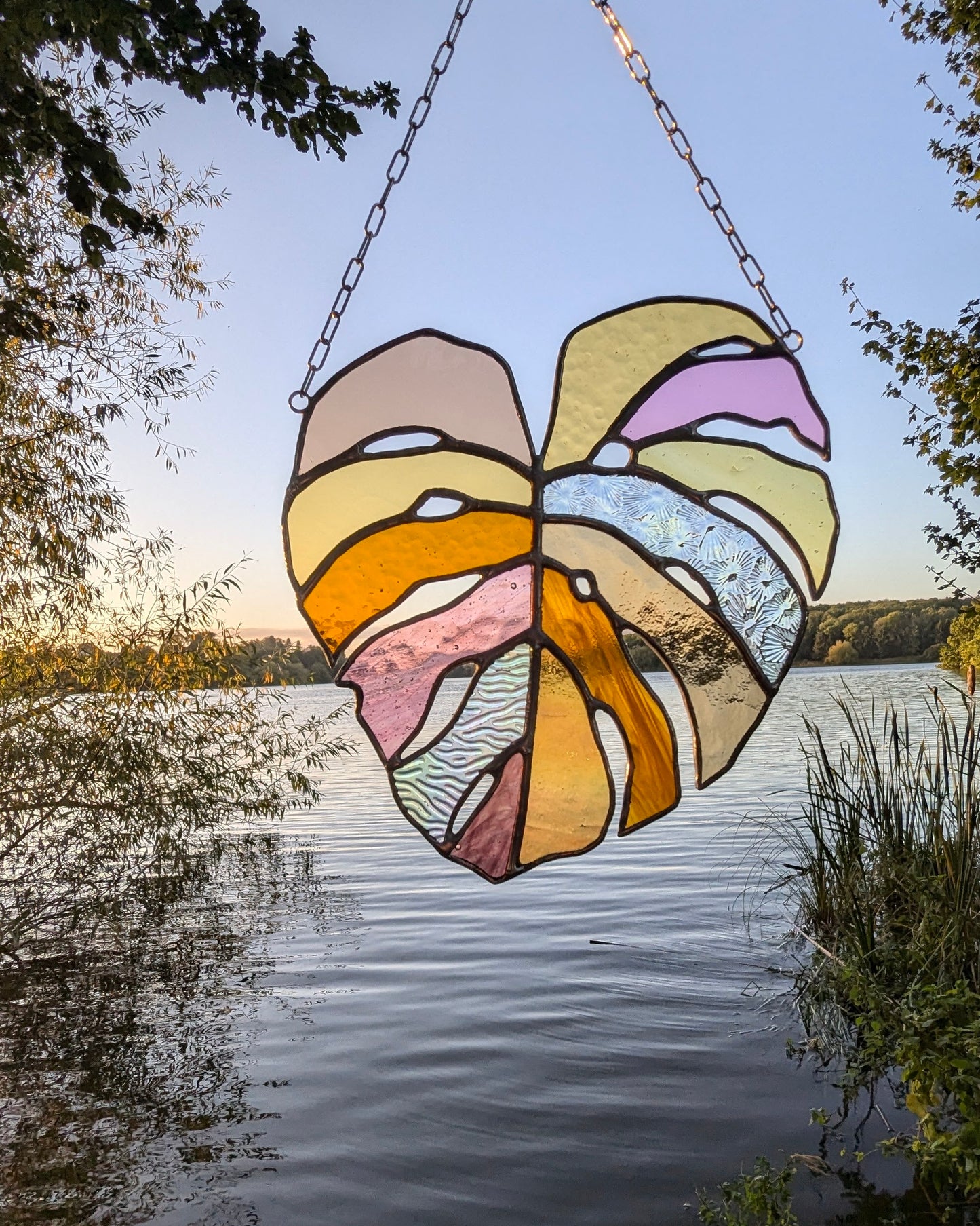 Monstera Majik, Lemonade - Stained Glass Suncatcher