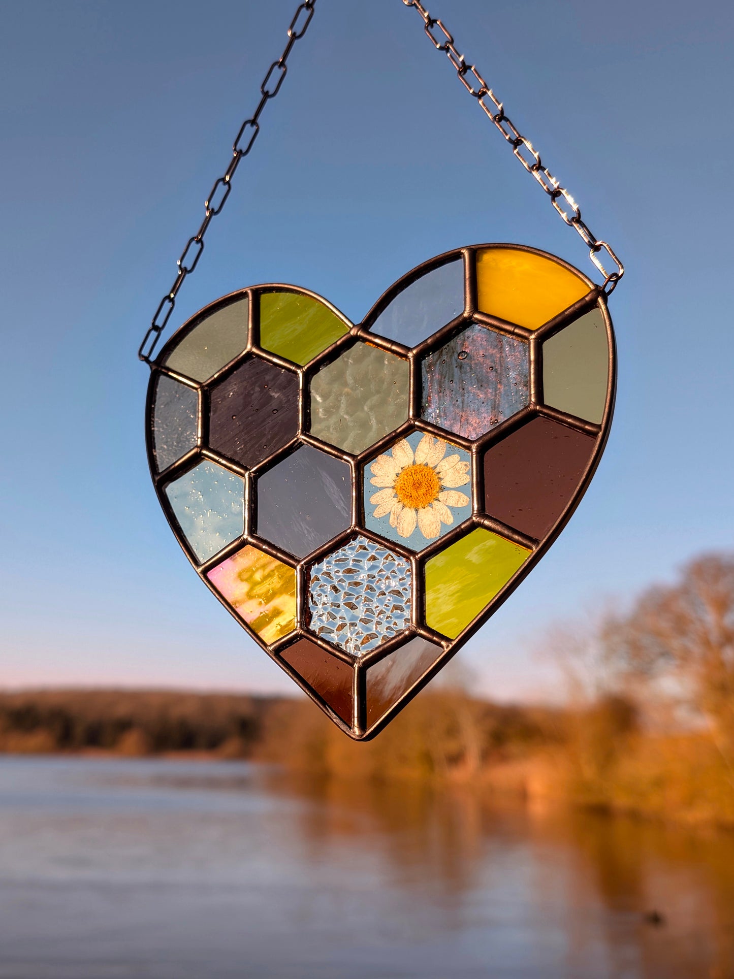 Bee Mine, Daisy - Stained Glass Suncatcher