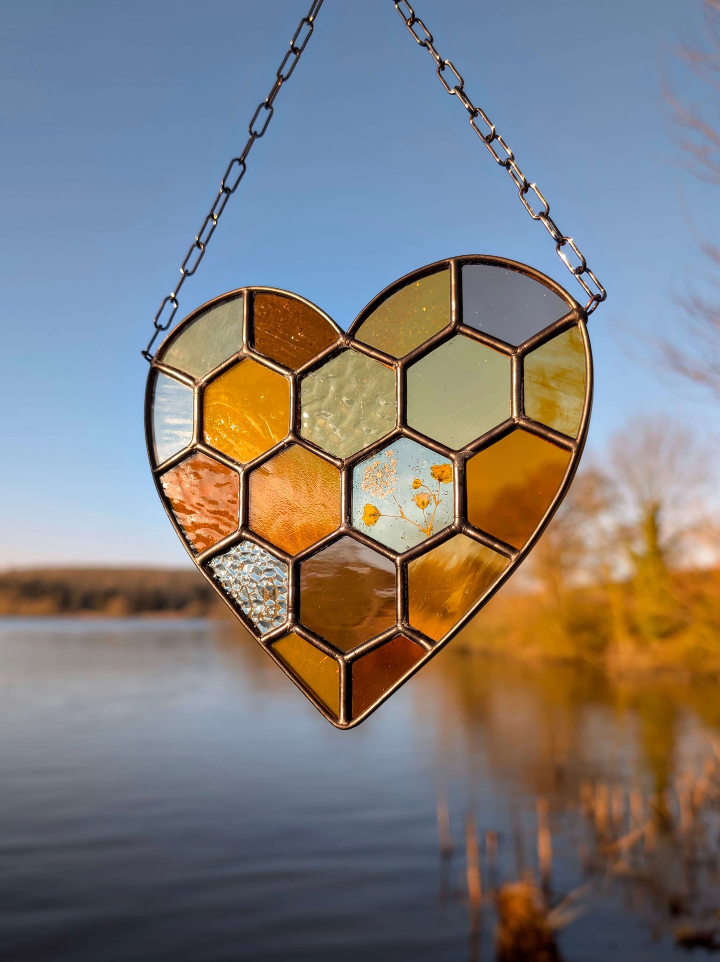 Bee Mine, Dandelion - Stained Glass Suncatcher
