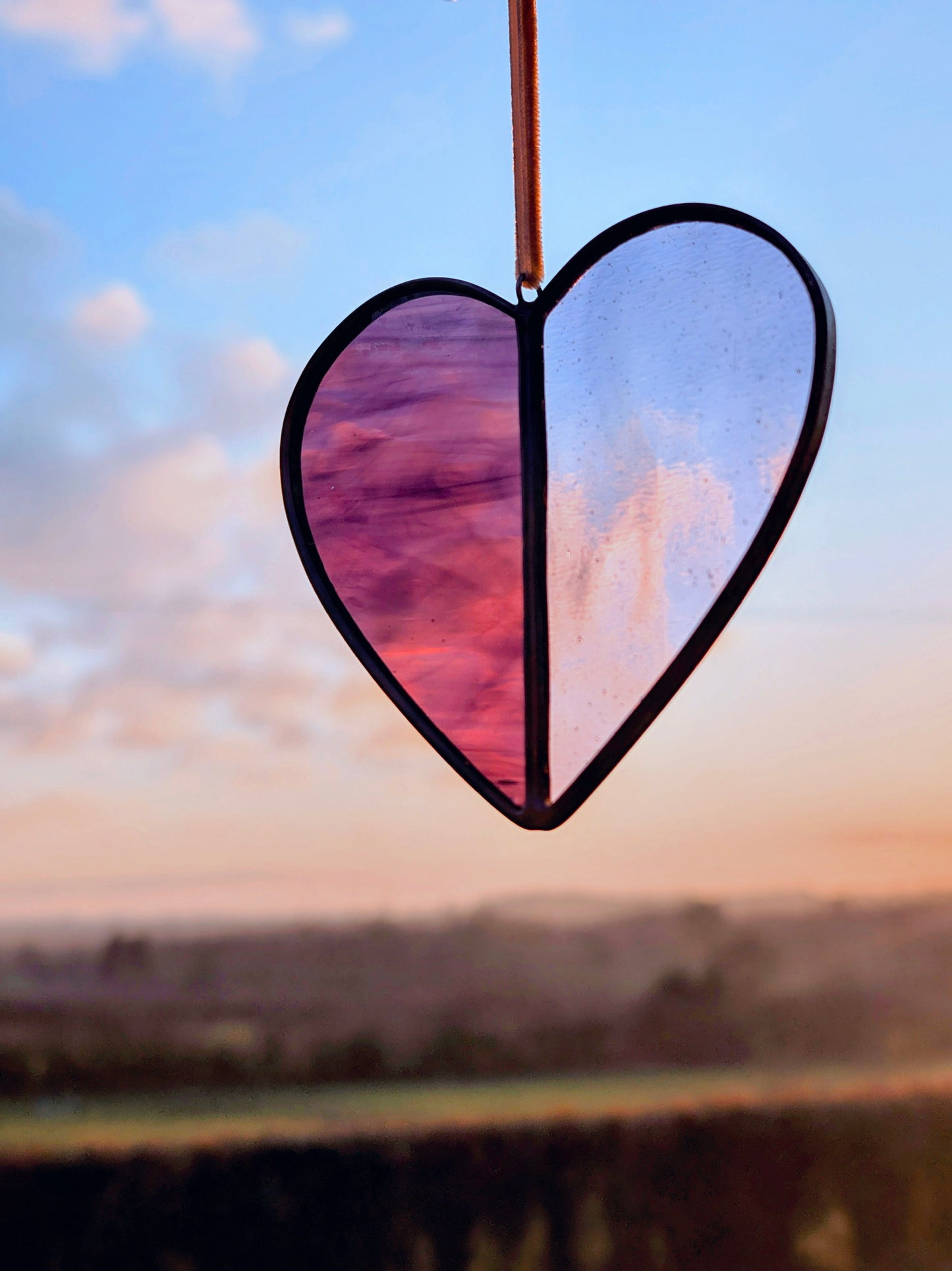 Mini Sweetheart - Lilac - Stained Glass Suncatcher