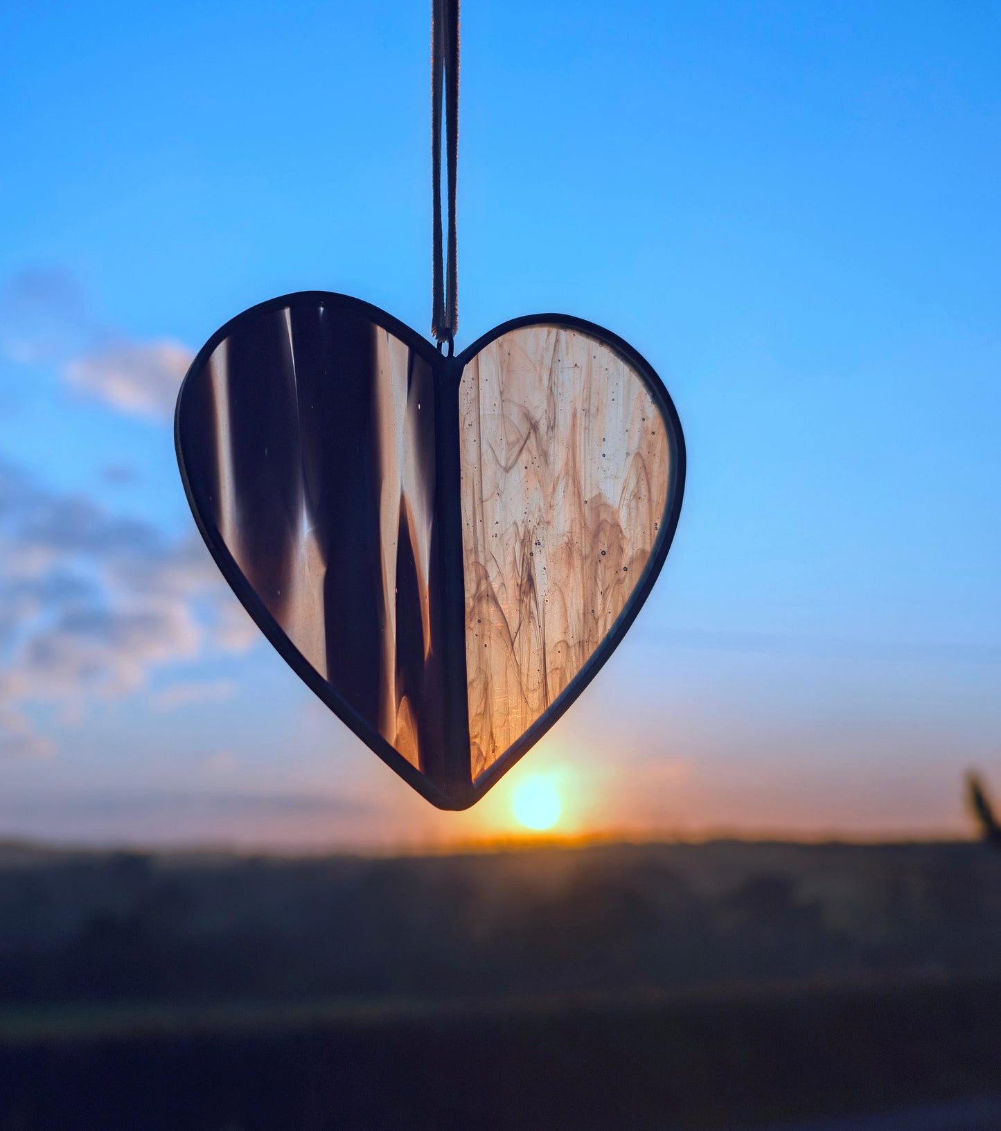 Mini Sweetheart, Ivory - Stained Glass Suncatcher