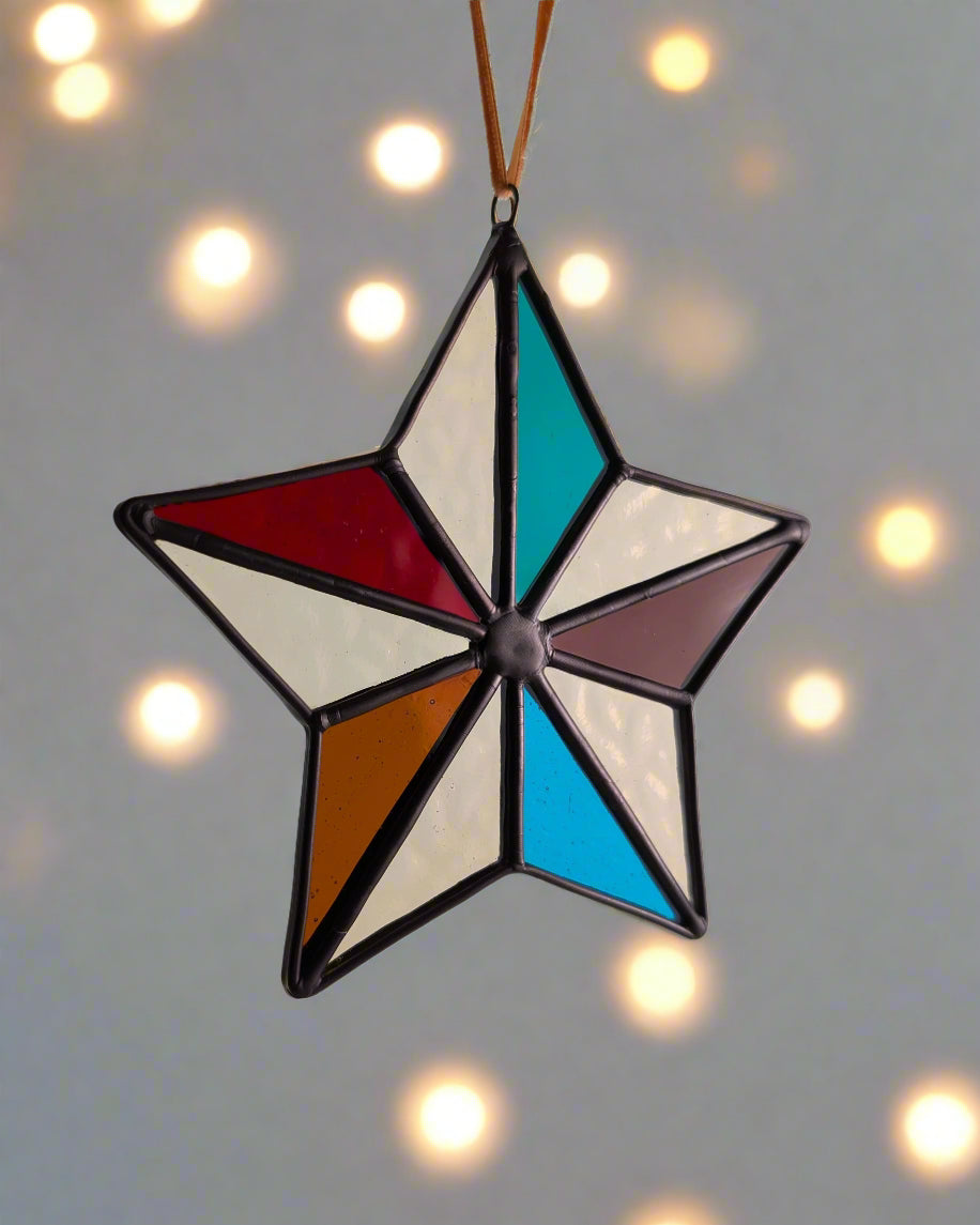 Barn Star, Nutcracker - Stained Glass Suncatcher