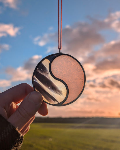 Yin Yang Bauble, Pink Opal